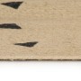 Alfombra de yute tejida a mano estampado de triángulos 90 cm by , Rugs - Ref: Foro24-133689, Price: 64,06 €, Discount: %