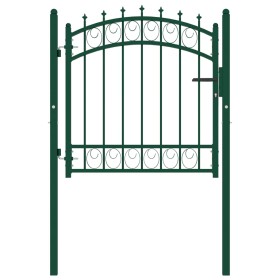 Puerta de valla con picos acero verde 100x100 cm von , Gartentore - Ref: Foro24-146373, Preis: 186,05 €, Rabatt: %