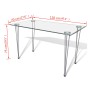 Mesa de comedor con superficie de vidrio transparente von , Küchen- und Esstische - Ref: Foro24-241487, Preis: 279,55 €, Raba...