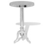 Mesa auxiliar redonda de aluminio color plateada by , Side tables - Ref: Foro24-243513, Price: 125,60 €, Discount: %
