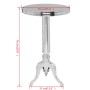 Mesa auxiliar redonda de aluminio color plateada by , Side tables - Ref: Foro24-243513, Price: 125,60 €, Discount: %