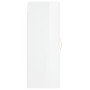 Armario de pared madera ingeniería blanco brillo 34,5x34x90 cm de , Aparadores - Ref: Foro24-835020, Precio: 51,07 €