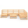 Juego de muebles de jardín 8 piezas madera maciza de pino by , Garden sets - Ref: Foro24-3075709, Price: 472,52 €, Discount: %