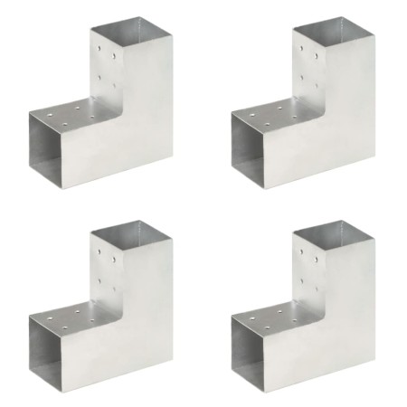 Conectores de postes en L 4 uds metal galvanizado 81x81 mm by , fence posts - Ref: Foro24-145462, Price: 50,03 €, Discount: %