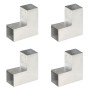 Conectores de postes en L 4 uds metal galvanizado 81x81 mm by , fence posts - Ref: Foro24-145462, Price: 50,03 €, Discount: %