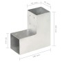 Conectores de postes en L 4 uds metal galvanizado 81x81 mm by , fence posts - Ref: Foro24-145462, Price: 50,03 €, Discount: %