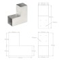 Conectores de postes en L 4 uds metal galvanizado 81x81 mm by , fence posts - Ref: Foro24-145462, Price: 50,03 €, Discount: %