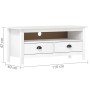 Mueble de TV Hill madera maciza de pino blanco 110x40x47 cm von , TV-Möbel - Ref: Foro24-288924, Preis: 125,15 €, Rabatt: %