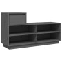 Mueble zapatero de madera maciza de pino gris 110x34x61 cm by , Shoe racks and shoe organizers - Ref: Foro24-814451, Price: 1...