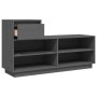 Mueble zapatero de madera maciza de pino gris 110x34x61 cm by , Shoe racks and shoe organizers - Ref: Foro24-814451, Price: 1...