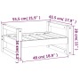 Cama para perros madera maciza de pino 55,5x45,5x28 cm von , Betten für Hunde - Ref: Foro24-821467, Preis: 39,65 €, Rabatt: %