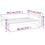 Cama para perros madera maciza de pino gris 95,5x65,5x28 cm von , Betten für Hunde - Ref: Foro24-821484, Preis: 76,53 €, Raba...