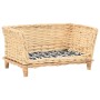 Cesta para perros con cojín sauce natural 50x33x30 cm by , Beds for dogs - Ref: Foro24-170773, Price: 63,13 €, Discount: %