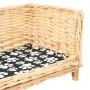 Cesta para perros con cojín sauce natural 50x33x30 cm by , Beds for dogs - Ref: Foro24-170773, Price: 63,13 €, Discount: %