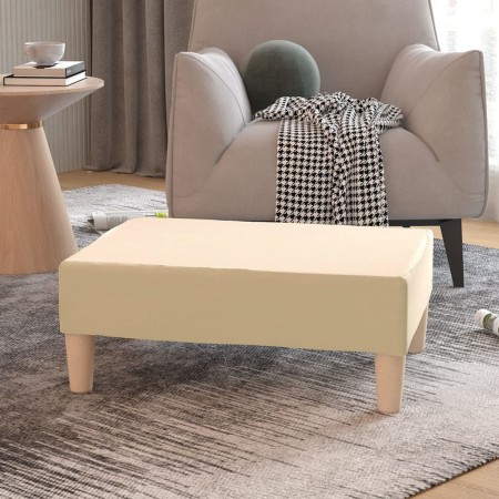 Taburete de tela color crema 78x56x32 cm by , Ottomans - Ref: Foro24-337677, Price: 53,58 €, Discount: %