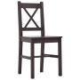 Conjunto de comedor 9 piezas madera de pino marrón oscuro von , Möbelsets für Küchen und Esszimmer - Ref: Foro24-283389, Prei...