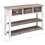 Aparador de madera marrón envejecido 115x30x76 cm von , Sideboards - Ref: Foro24-284164, Preis: 133,46 €, Rabatt: %