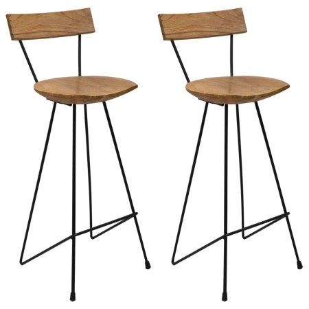 Taburetes de cocina 2 unidades madera maciza de teca von , Küchenhocker - Ref: Foro24-285205, Preis: 214,38 €, Rabatt: %