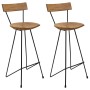 Taburetes de cocina 2 unidades madera maciza de teca von , Küchenhocker - Ref: Foro24-285205, Preis: 214,38 €, Rabatt: %