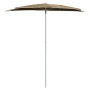 Sombrilla de jardín semicircular con palo taupe 180x90 cm de , Sombrillas - Ref: Foro24-315562, Precio: 28,22 €, Descuento: %