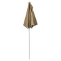 Sombrilla de jardín semicircular con palo taupe 180x90 cm de , Sombrillas - Ref: Foro24-315562, Precio: 28,22 €, Descuento: %