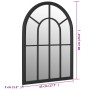 Espejo de jardín hierro negro para exterior 60x45 cm de , Espejos - Ref: Foro24-318346, Precio: 97,33 €, Descuento: %
