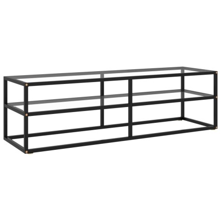 Mueble para TV negro con vidrio templado negro 140x40x40 cm von , TV-Möbel - Ref: Foro24-322863, Preis: 126,76 €, Rabatt: %