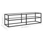 Mueble para TV negro con vidrio templado negro 140x40x40 cm von , TV-Möbel - Ref: Foro24-322863, Preis: 126,76 €, Rabatt: %
