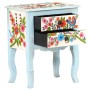 Mesita de noche pintada a mano madera maciza mango 40x30x50 cm de , Mesitas de noche - Ref: Foro24-323541, Precio: 108,04 €, ...