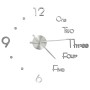 Reloj 3D de pared con diseño moderno plateado 100 cm XXL by , Wall clocks - Ref: Foro24-325155, Price: 29,79 €, Discount: %