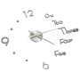 Reloj 3D de pared con diseño moderno plateado 100 cm XXL by , Wall clocks - Ref: Foro24-325155, Price: 29,79 €, Discount: %