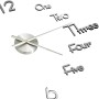 Reloj 3D de pared con diseño moderno plateado 100 cm XXL by , Wall clocks - Ref: Foro24-325155, Price: 29,79 €, Discount: %