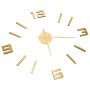 Reloj 3D de pared con diseño moderno dorado 100 cm XXL by , Wall clocks - Ref: Foro24-325157, Price: 18,60 €, Discount: %