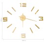 Reloj 3D de pared con diseño moderno dorado 100 cm XXL by , Wall clocks - Ref: Foro24-325157, Price: 18,60 €, Discount: %