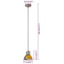 Lámpara colgante industrial redonda multicolor E27 25 W 17 cm by , Lamps - Ref: Foro24-344402, Price: 38,45 €, Discount: %