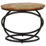 Mesa de centro madera maciza reciclada y acero Ø50x40 cm by , Coffee table - Ref: Foro24-352023, Price: 143,06 €, Discount: %