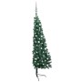 Medio árbol de Navidad con luces y bolas verde 120 cm von , Weihnachtsbäume - Ref: Foro24-3077649, Preis: 43,35 €, Rabatt: %