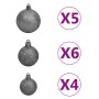 Árbol de Navidad preiluminado con luces y bolas negro 150 cm by , Christmas trees - Ref: Foro24-3077675, Price: 49,33 €, Disc...