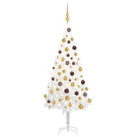 Árbol de Navidad preiluminado con luces y bolas blanco 120 cm von , Weihnachtsbäume - Ref: Foro24-3077546, Preis: 83,85 €, Ra...