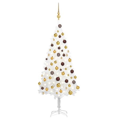 Árbol de Navidad preiluminado con luces y bolas blanco 120 cm by , Christmas trees - Ref: Foro24-3077546, Price: 85,23 €, Dis...