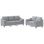 Juego de sofás con cojines 2 piezas tela gris claro by , Sofas - Ref: Foro24-3201850, Price: 494,79 €, Discount: %