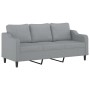 Juego de sofás con cojines 2 piezas tela gris claro by , Sofas - Ref: Foro24-3201850, Price: 494,79 €, Discount: %
