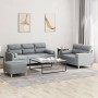 Juego de sofás con cojines 3 piezas tela gris claro von , Sofas - Ref: Foro24-3201624, Preis: 558,50 €, Rabatt: %