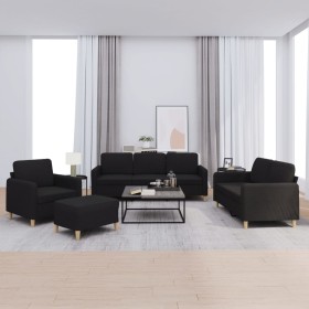 Juego de sofás con cojines 4 piezas tela negro von , Sofas - Ref: Foro24-3202066, Preis: 782,27 €, Rabatt: %