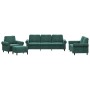 Juego de sofás con cojines 4 piezas terciopelo verde oscuro von , Sofas - Ref: Foro24-3202182, Preis: 845,41 €, Rabatt: %