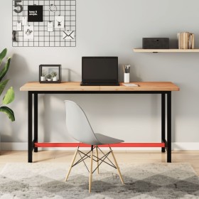 Banco de trabajo madera maciza de haya y metal 150x55x81,5 cm de , Mesas de trabajo - Ref: Foro24-3188905, Precio: 219,62 €, ...