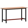 Banco de trabajo madera maciza de haya y metal 150x55x81,5 cm by , Work tables - Ref: Foro24-3188905, Price: 223,32 €, Discou...