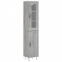 Aparador alto madera contrachapada gris Sonoma 34,5x34x180 cm by , Sideboards - Ref: Foro24-3199207, Price: 114,13 €, Discoun...
