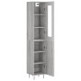 Aparador alto madera contrachapada gris Sonoma 34,5x34x180 cm by , Sideboards - Ref: Foro24-3199207, Price: 114,13 €, Discoun...