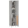 Aparador alto madera contrachapada gris Sonoma 34,5x34x180 cm by , Sideboards - Ref: Foro24-3199143, Price: 97,39 €, Discount: %